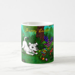 Ostern - Welpe Capo and Butterfly Verwandlungstasse