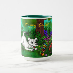 Ostern - Welpe Capo und Schmetterling Tasse