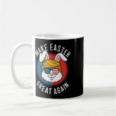 Ostern wieder groß machen, Eier jagen, Hase, Ameri Kaffeetasse (Links)