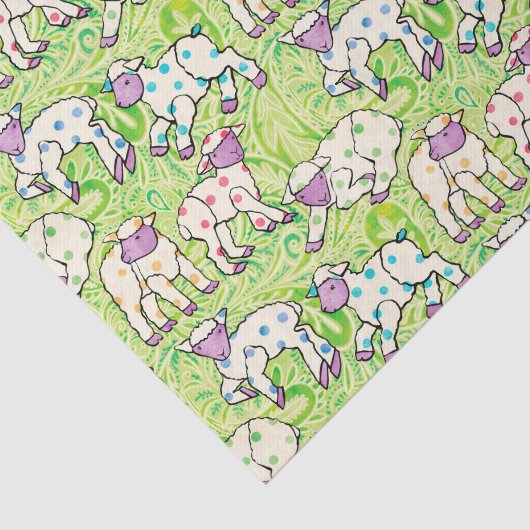 Ostern wirft Muster auf Paisley Seidenpapier (Ausschnitt)