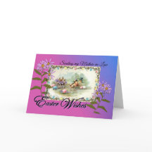 Ostern-Wünsche für Schwiegermutter, antikes P'card