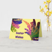 Ostern wünscht frohe Ostern Karte (Gelbe Blume)