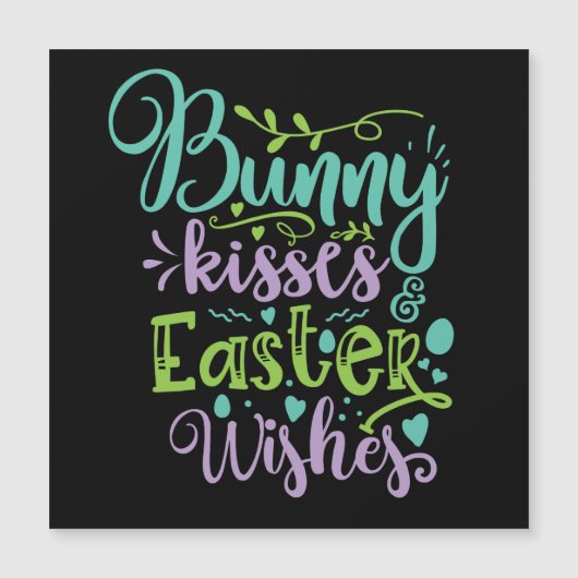 Ostern wünscht Küsse Magnetkarte (Vorderseite)
