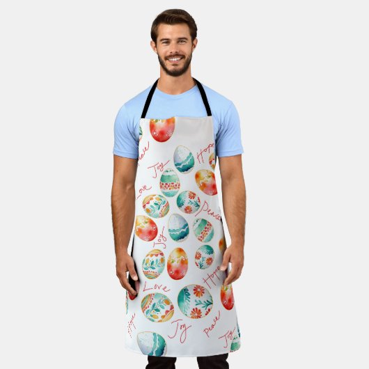 Ostern wünscht Tableclout Schürze (Getragen)