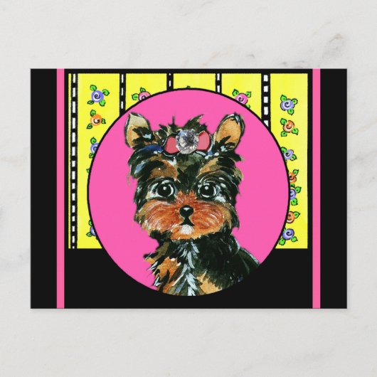 Ostern Yorkie Poos Feiertagspostkarte (Vorderseite)