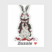Ostern Zombie Rabbit Halloween Bunny Aufkleber (Blatt)