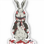Ostern Zombie Rabbit Halloween Bunny Aufkleber (Vorderseite)
