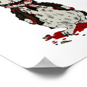 Ostern Zombie Rabbit Halloween Bunny Poster (Ecke)