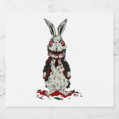 Ostern Zombie Rabbit Halloween Bunny Schaumweinetikett (Einzelnes Label)