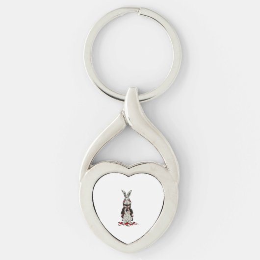 Ostern Zombie Rabbit Halloween Bunny Schlüsselanhänger (Vorderseite)