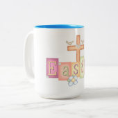 Ostern Zweifarbige Tasse (Vorderseite Links)