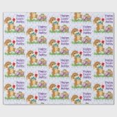 Osternahrung Kindername Niedliche sonnige Eier Geschenkpapier (Flach)