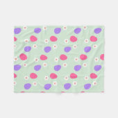 Osternahtloses Muster. Farbige Eier und Blume Fleecedecke (Vorderseite (Horizontal))