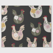 Osternahtloses Muster mit Huhn. Geschenkpapier (Flach)