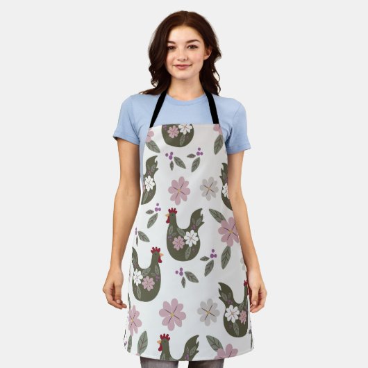 Osternahtloses Muster mit Huhn. Schürze (Getragen)