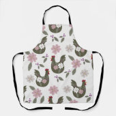 Osternahtloses Muster mit Huhn. Schürze (Vorderseite)