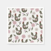 Osternahtloses Muster mit Huhn. Serviette (Vorderseite)