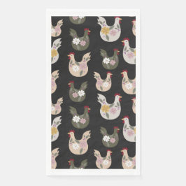 Osternahtloses Muster mit Huhn. Serviette