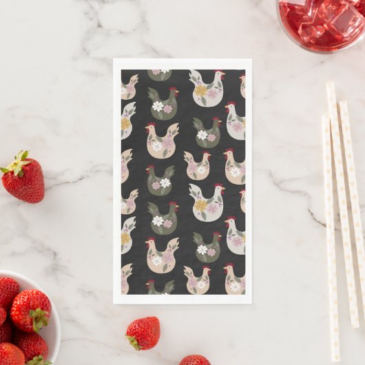 Osternahtloses Muster mit Huhn. Serviette (Beispiel)