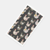 Osternahtloses Muster mit Huhn. Serviette (Ecke)