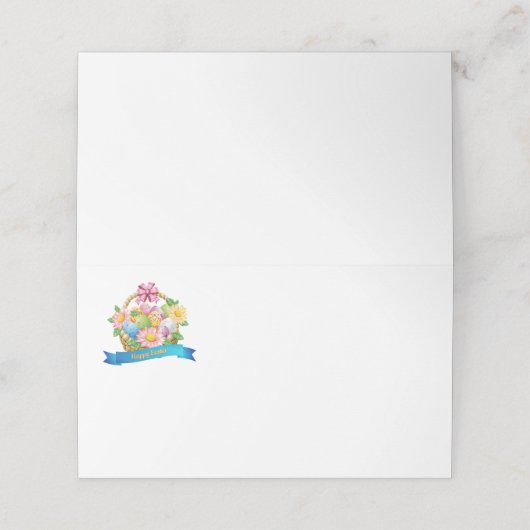 Ostername Party Platzkarte (Außenseite Aufgefaltet)