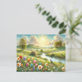 Osternatur & Frühling Postkarte (Stehend Vorderseite)