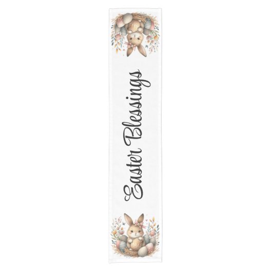 Osternblessing Bunny Kurzer Tischläufer (Vorderseite)