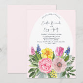 Osternbruch und Eierjagd Wasserfarbe, Ei Einladung (Vorne/Hinten)