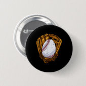 Osterneier Baseball Ei Jagen Ostern Tag M Button (Vorne & Hinten)