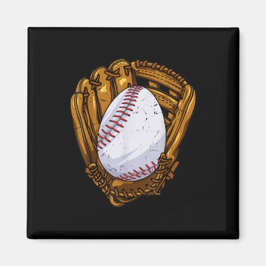 Osterneier Baseball Ei Jagen Ostern Tag M Magnet (Vorne)