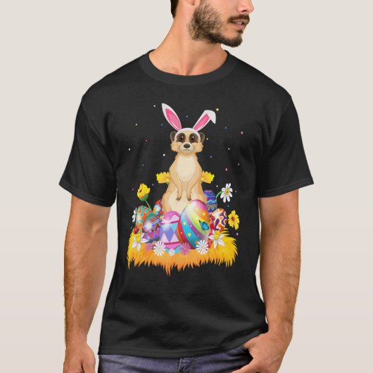Osterneier Niedlich Meerkat Ostern Sonntag T-Shirt (Vorderseite)