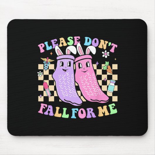 Osternen-Nurse-Socken bitte nicht fallen Mousepad (Vorne)