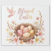 Osternest mit Eiern Geschenkpapier (Flach)