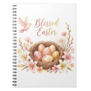 Osternest mit Eiern Notizblock