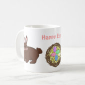 Osternest mit Hasen Kaffeetasse (Vorderseite Links)