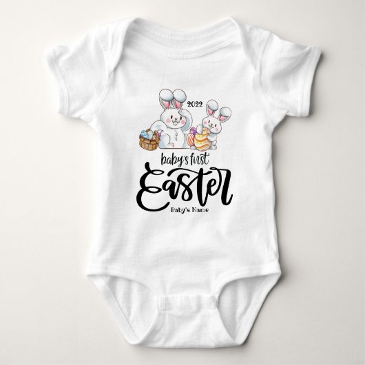 Osterneues Geborenes Personalisiertes Baby Bodysui Baby Strampler (Vorderseite)