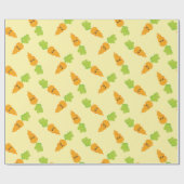 OsterNiedlich Orange Kawaii Carrot Pattern Geschenkpapier (Flach)