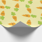 OsterNiedlich Orange Kawaii Carrot Pattern Geschenkpapier (Ecke)