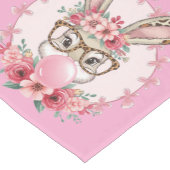 OsterNiedliche Blumenbunny Leopard Geschenk Kurzer Tischläufer (Ecke)