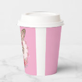 OsterNiedliche Blumenbunny Leopard Geschenk Pappbecher (Links)