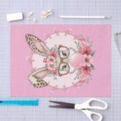 OsterNiedliche Blumenbunny Leopard Geschenk Seidenpapier (Handwerk)