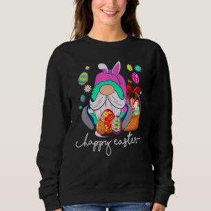 OsterNiedliche Bunny Gnome Kanincheneier Jagen Hap Sweatshirt