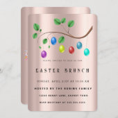 OsterNiedliche Eier der Goldenen Rose Einladung (Vorne/Hinten)