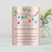 OsterNiedliche Eier der Goldenen Rose Einladung (Stehend Vorderseite)