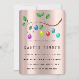 OsterNiedliche Eier der Goldenen Rose Einladung