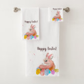 OsterNiedliches Kaninchen Wasserfarben Ei Schönhei Badhandtuch Set (Insitu)