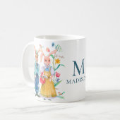 OsterNiedliches Kaninchenfrühlingsprofil Monogramm Kaffeetasse (Vorderseite Links)
