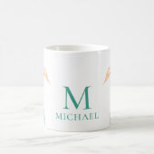 OsterNiedliches Kaninchenfrühlingsprofil Monogramm Kaffeetasse (Mittel)