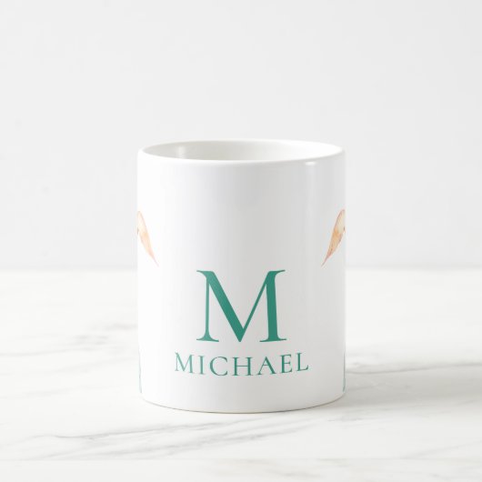 OsterNiedliches Kaninchenfrühlingsprofil Monogramm Kaffeetasse (Mittel)