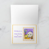 Osternkatzen-u. -küken-Gruß-Karte Feiertagskarte (Innenseite)